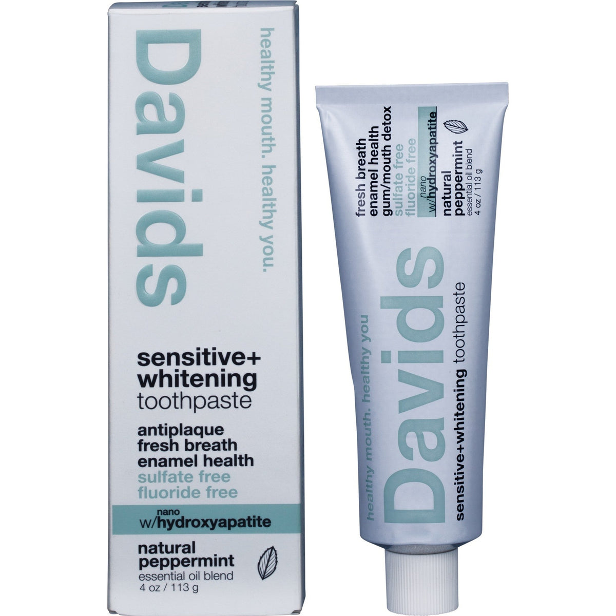 Davids Toothpaste Sensitive + Whitening Peppermint 113g
