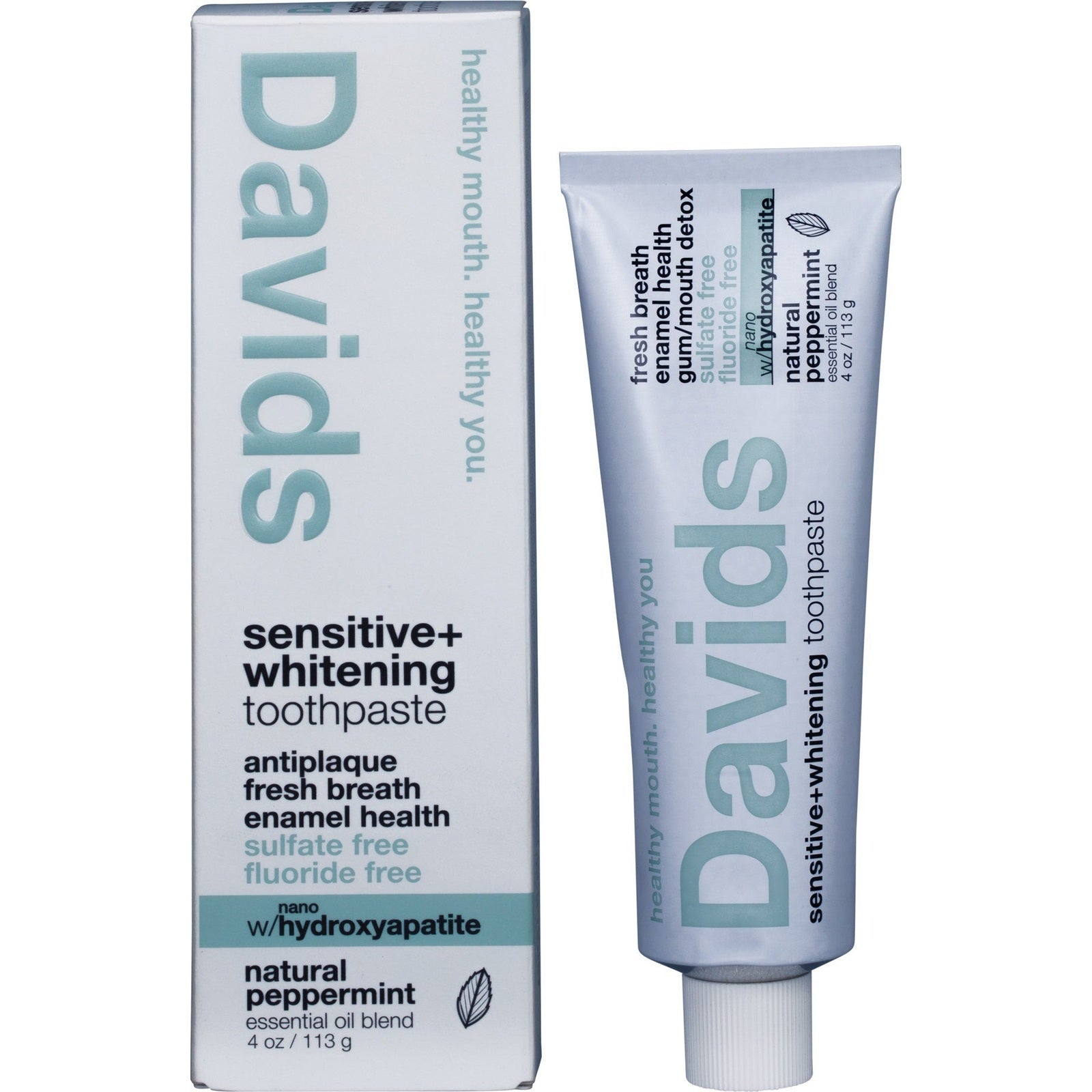 Davids Toothpaste Sensitive + Whitening Peppermint 113g