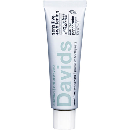 Davids Toothpaste Sensitive + Whitening Peppermint 50g