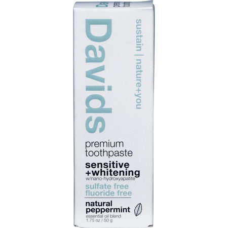 Davids Toothpaste Sensitive + Whitening Peppermint 50g