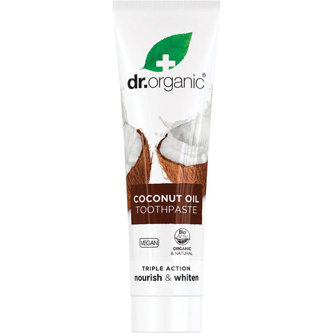 DR ORGANIC Toothpaste (Whitening) Organic Virgin Coconut Oil 100ml