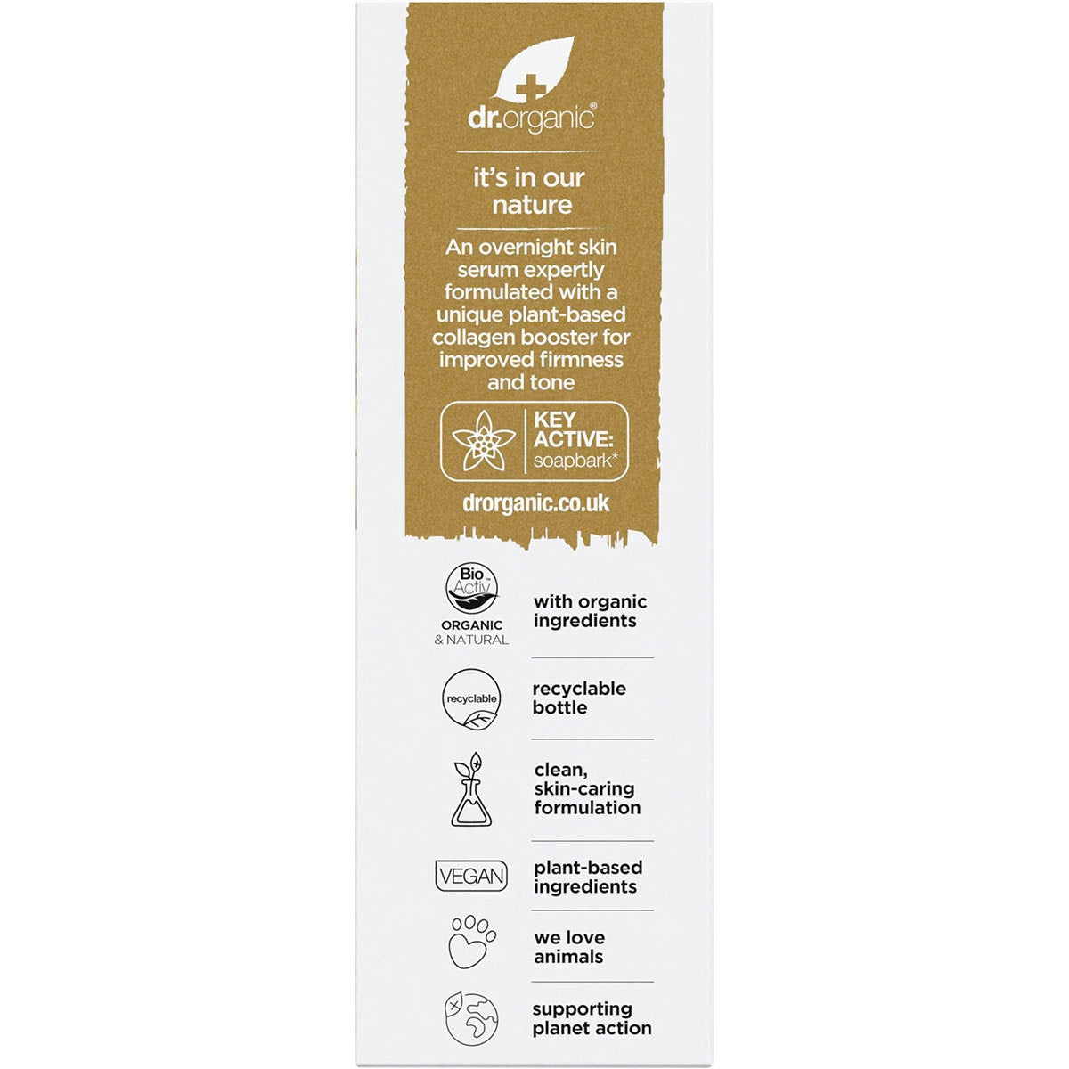 Dr. Organic Pro Collagen Plus+ Booster Serum Soapbark 30ml