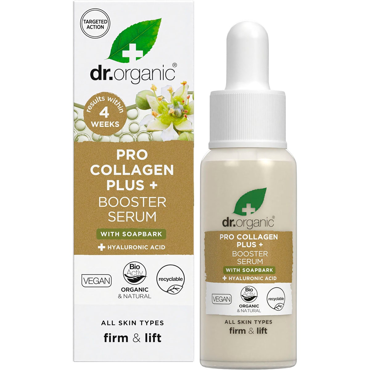 Dr. Organic Pro Collagen Plus+ Booster Serum Soapbark 30ml