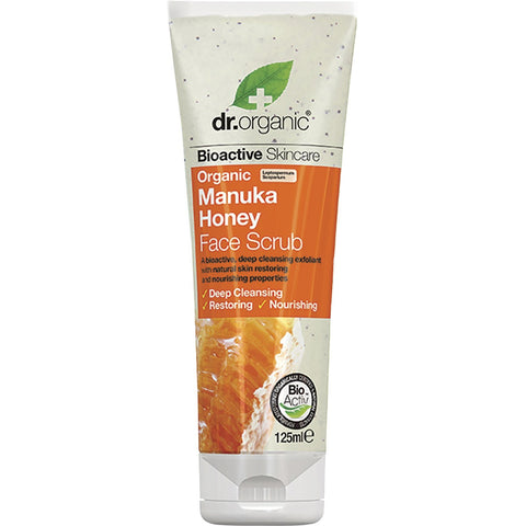 DR ORGANIC Face Scrub Organic Manuka Honey 125ml