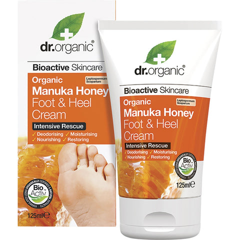 DR ORGANIC Foot & Heel Cream Organic Manuka Honey 125ml