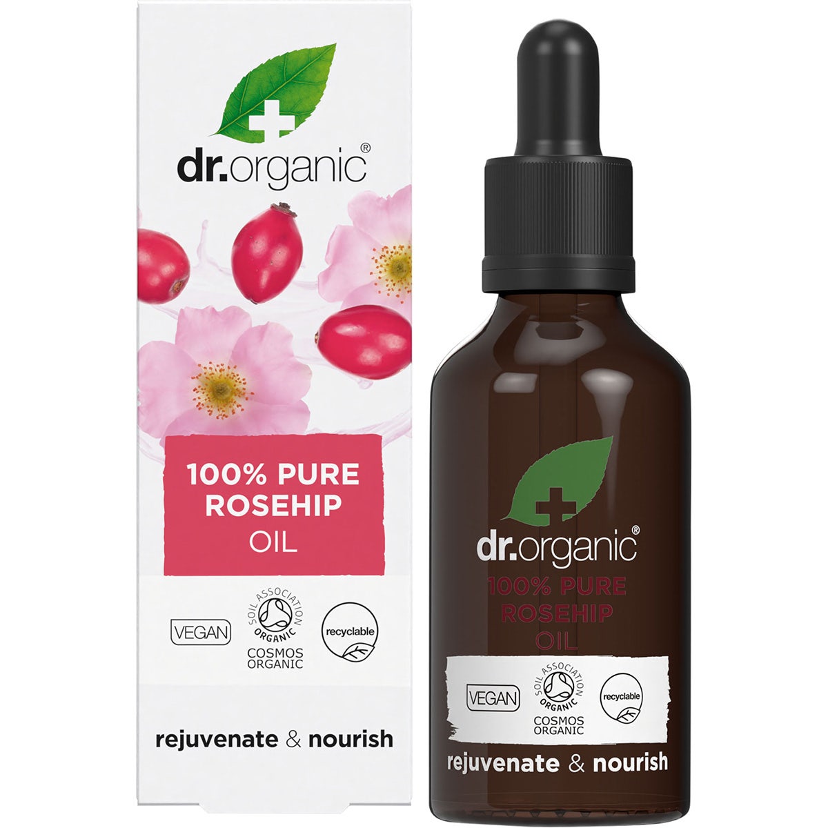 Dr Organic Rosehip Oil 100% Pure 50ml