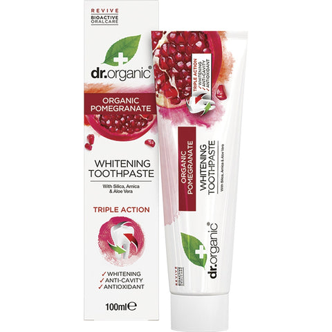 DR ORGANIC Toothpaste (Whitening) Organic Pomegranate 100ml