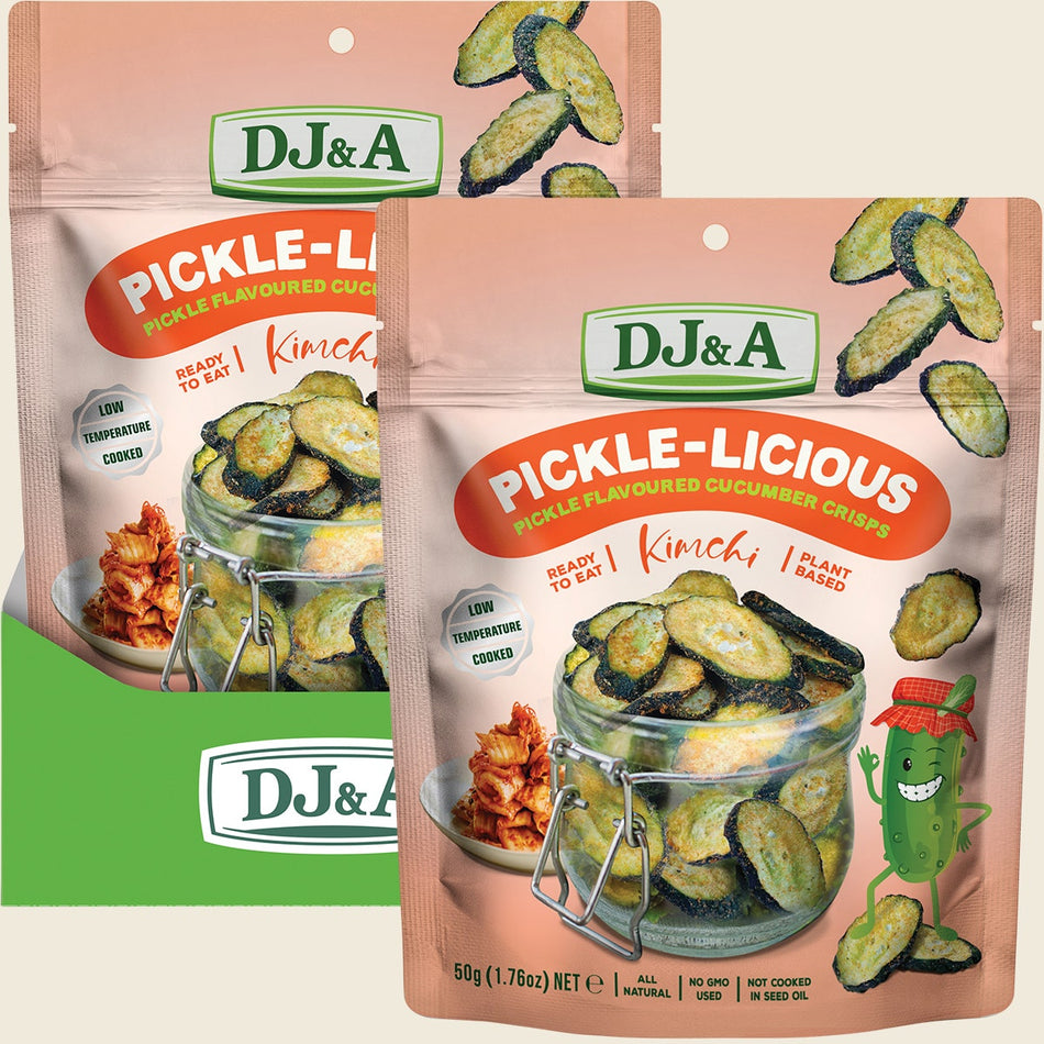 DJ&A Pickle-Licious Pickle Flavoured Cucumber Kimchi 9x50g
