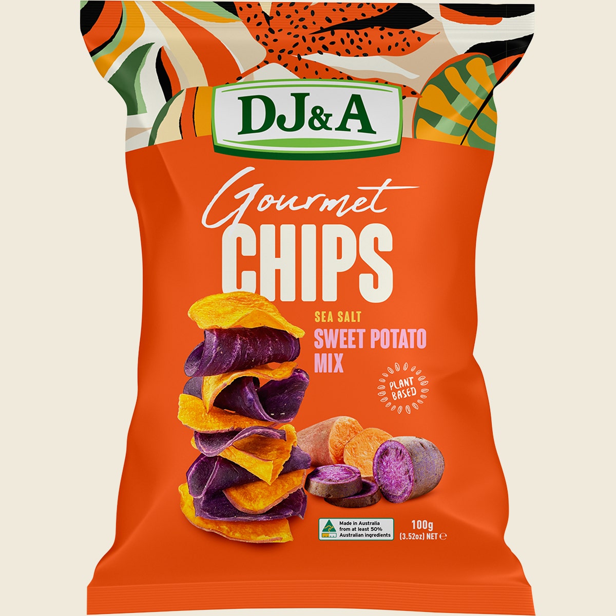 DJ&A Gourmet Chips Sweet Potato Mix Sea Salt 5x100g