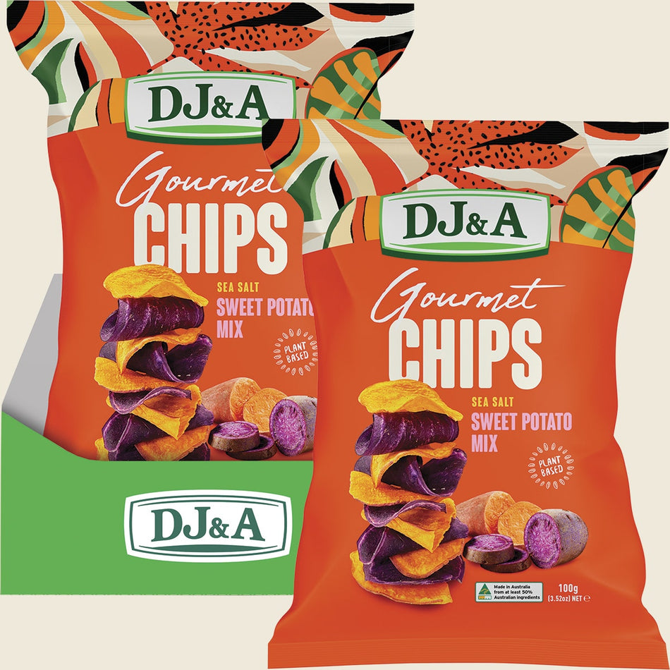 DJ&A Gourmet Chips Sweet Potato Mix Sea Salt 5x100g