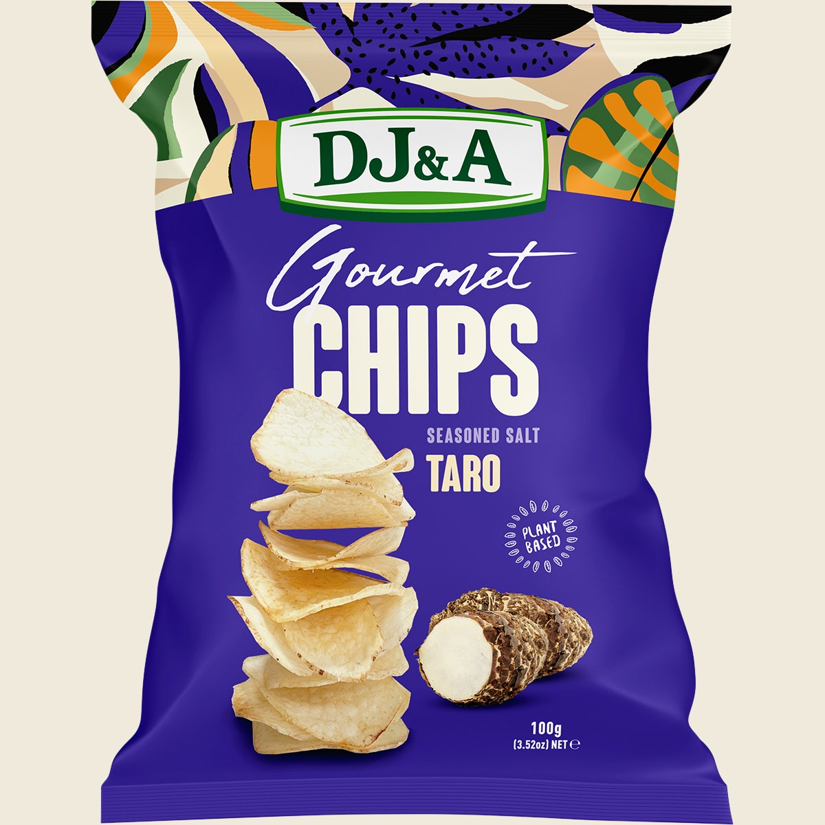DJ&A Gourmet Chips Taro Seasoned Salt 5x100g