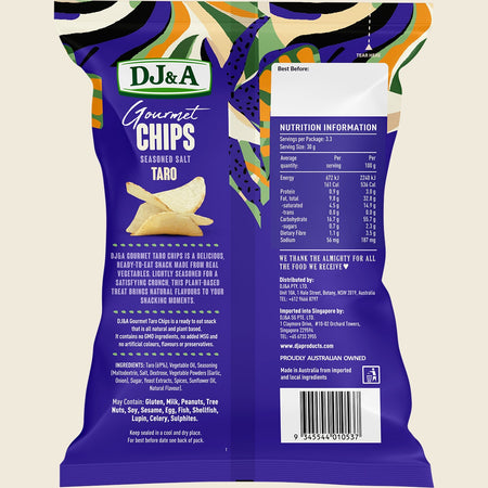 DJ&A Gourmet Chips Taro Seasoned Salt 5x100g