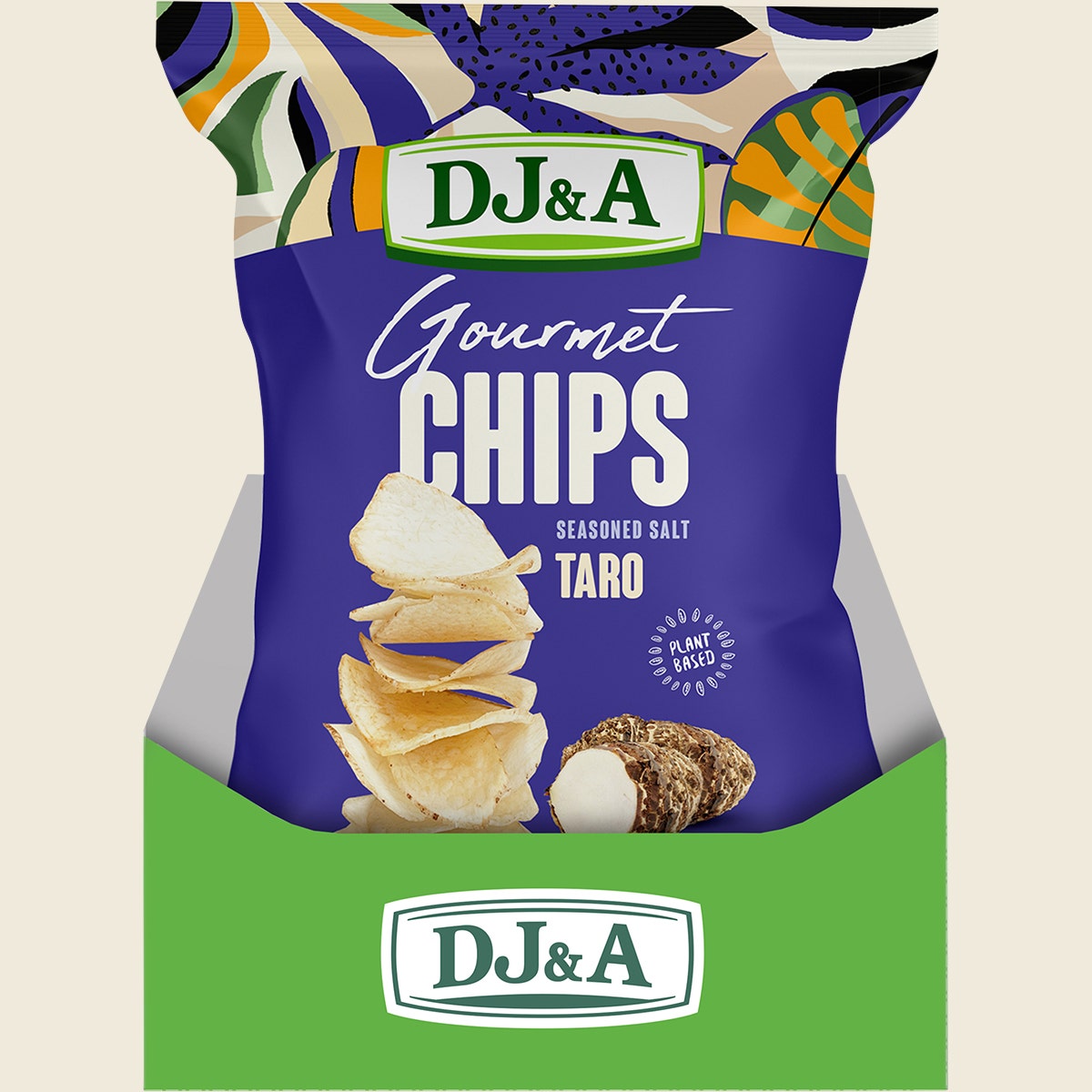 DJ&A Gourmet Chips Taro Seasoned Salt 5x100g