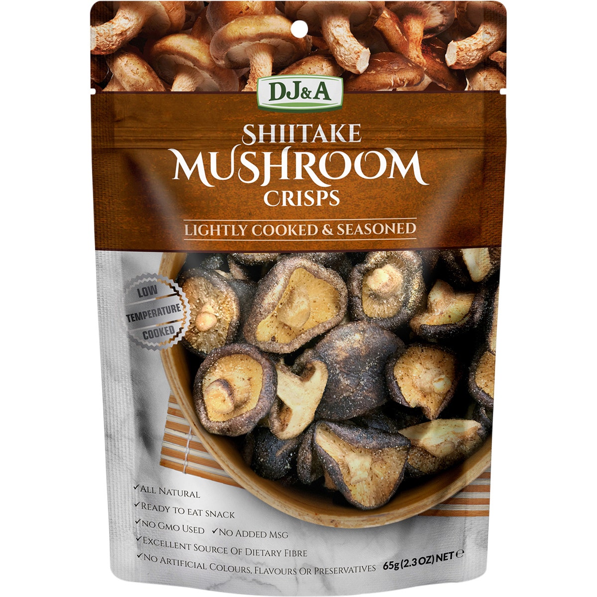DJ&A Shiitake Mushroom Crisps 9x65g