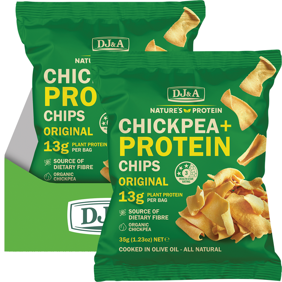 DJ&A Chickpea + Protein Chips Original 35g x 9 Pack