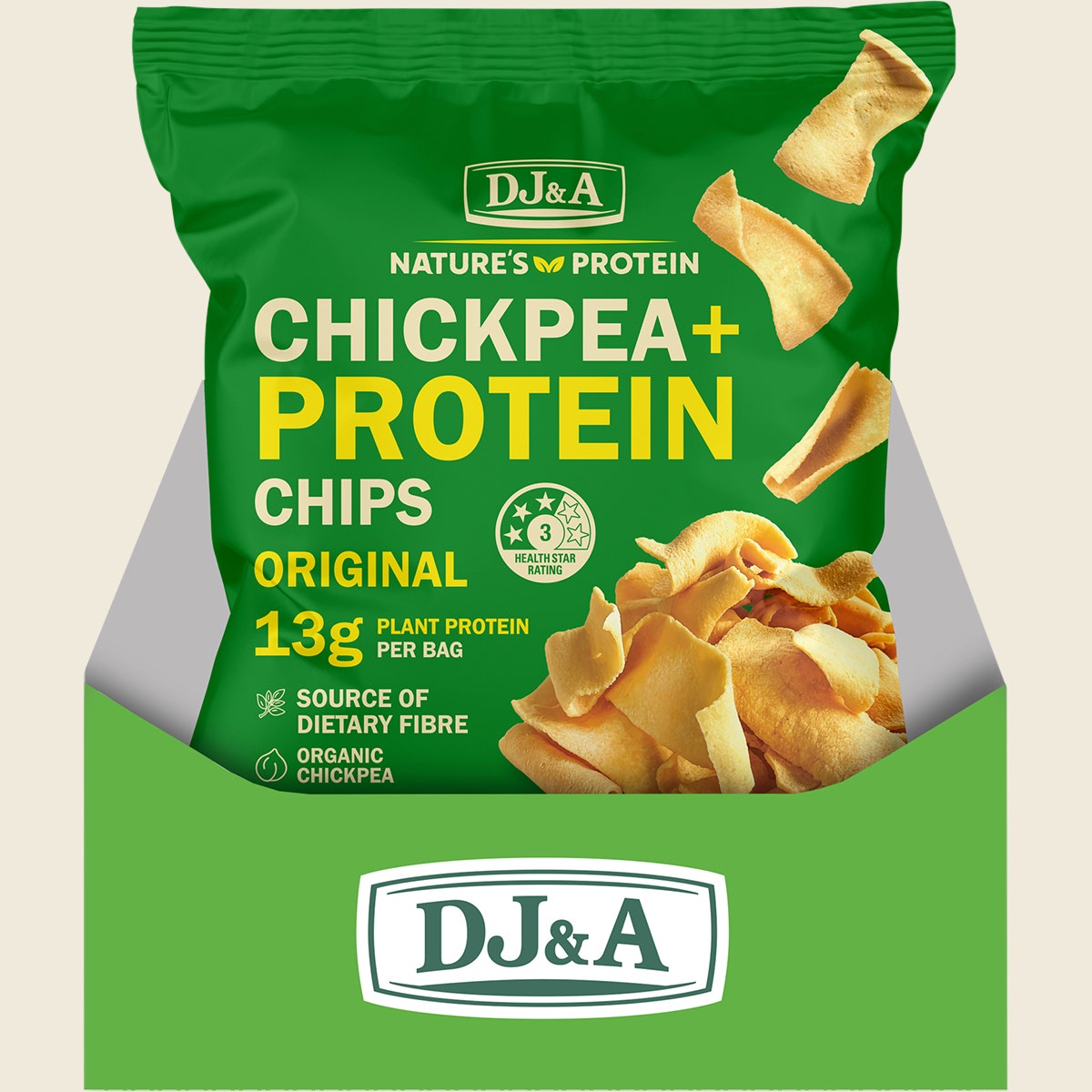 DJ&A Chickpea + Protein Chips Original 9x35g