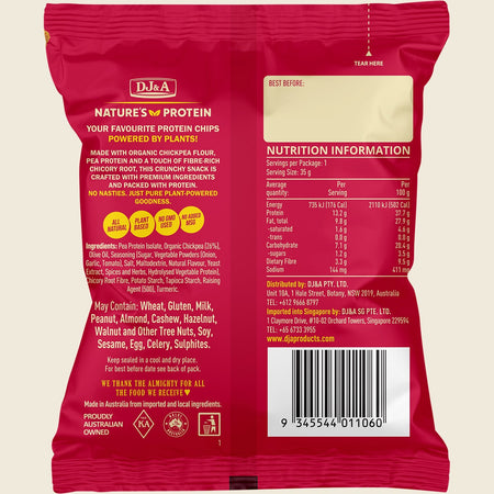DJ&A Chickpea + Protein Chips Sweet Chilli & Sour Cream 9x35g