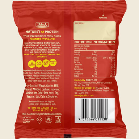 DJ&A Chickpea + Protein Chips Texas BBQ 9x35g