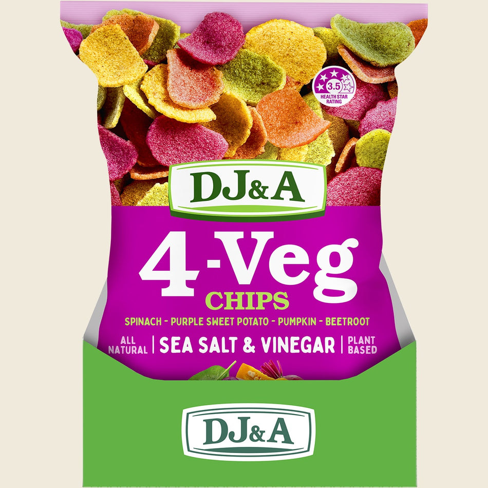 DJ&A 4-VEG Chips Salt & Vinegar 5x90g