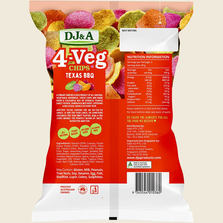 DJ&A 4-VEG Chips Texas BBQ 5x90g