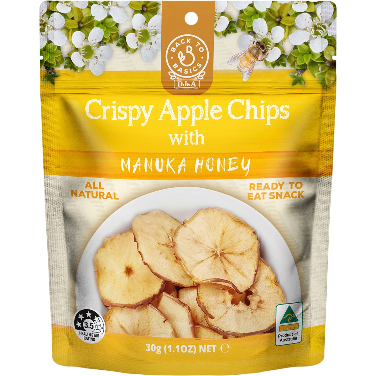 DJ&A Crispy Apple Chips with Manuka Honey 10x30g