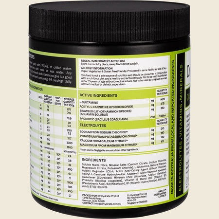 Dr. Hydrate All-In-One Hydration Drink Hasta Cert Lychee Lime 270g