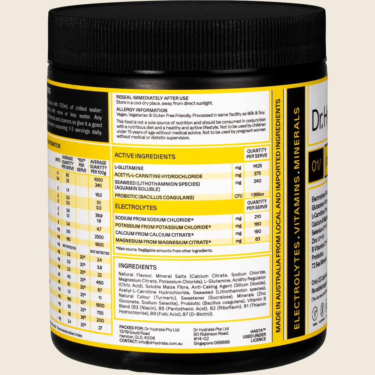 Dr. Hydrate All-In-One Hydration Drink Hasta Cert Pineapple 270g