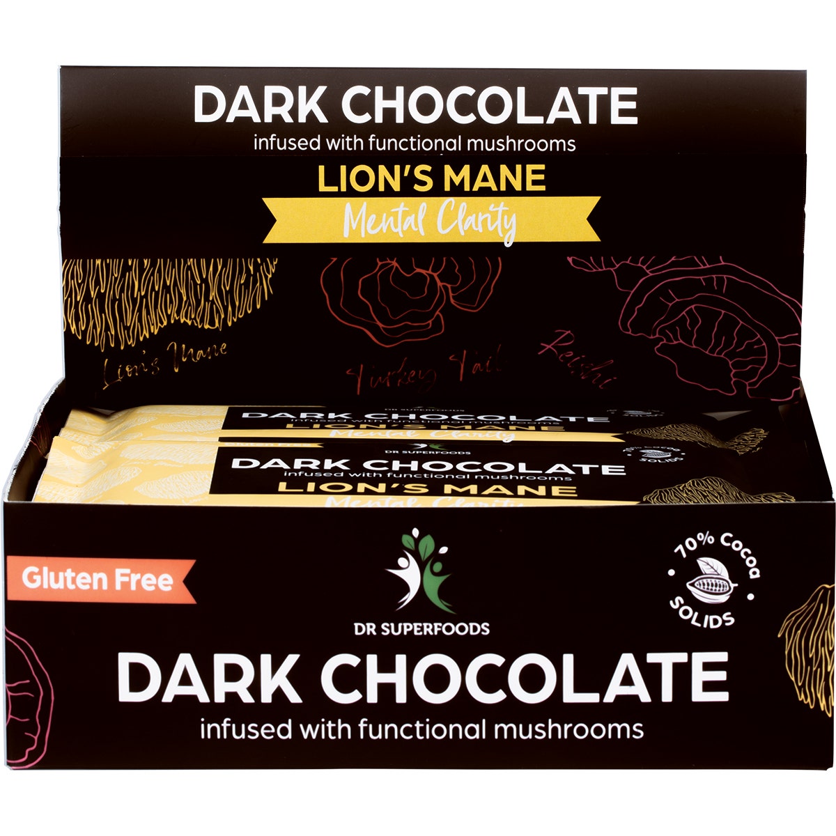 Dr Superfoods Dark Chocolate Bar Mental Clarity 12x85g