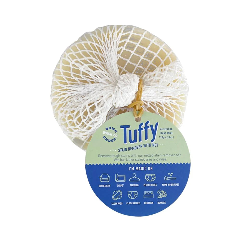 Downunder Wash Co. Tuffy Stain Remover With Net Australian Bush Mint 120g