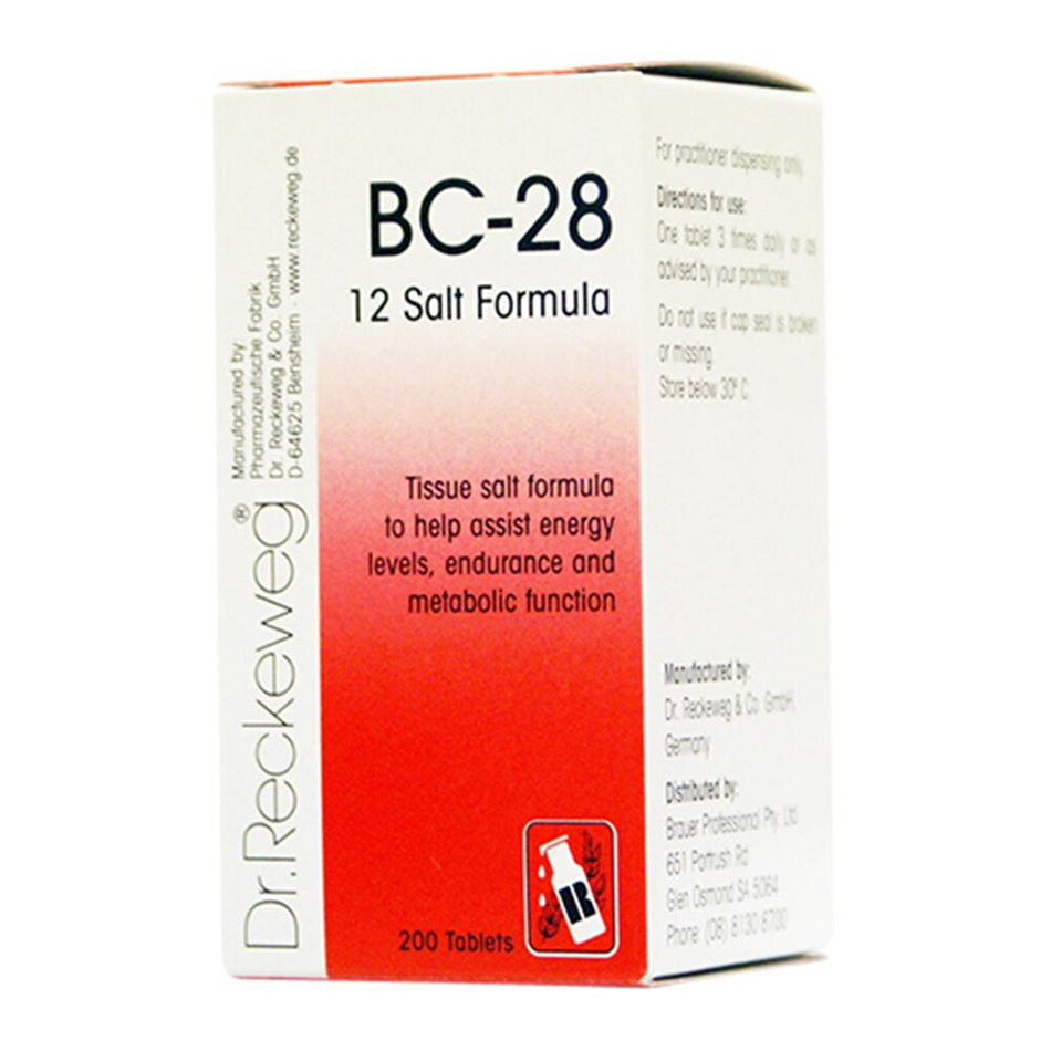 Dr. Reckeweg Schuessler BioChemic Tissue Salt BC-28 12 Salt Formula 200t