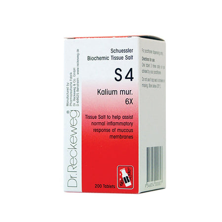Dr. Reckeweg Schuessler BioChemic Tissue Salt S4 Kalium mur. 6X 200t