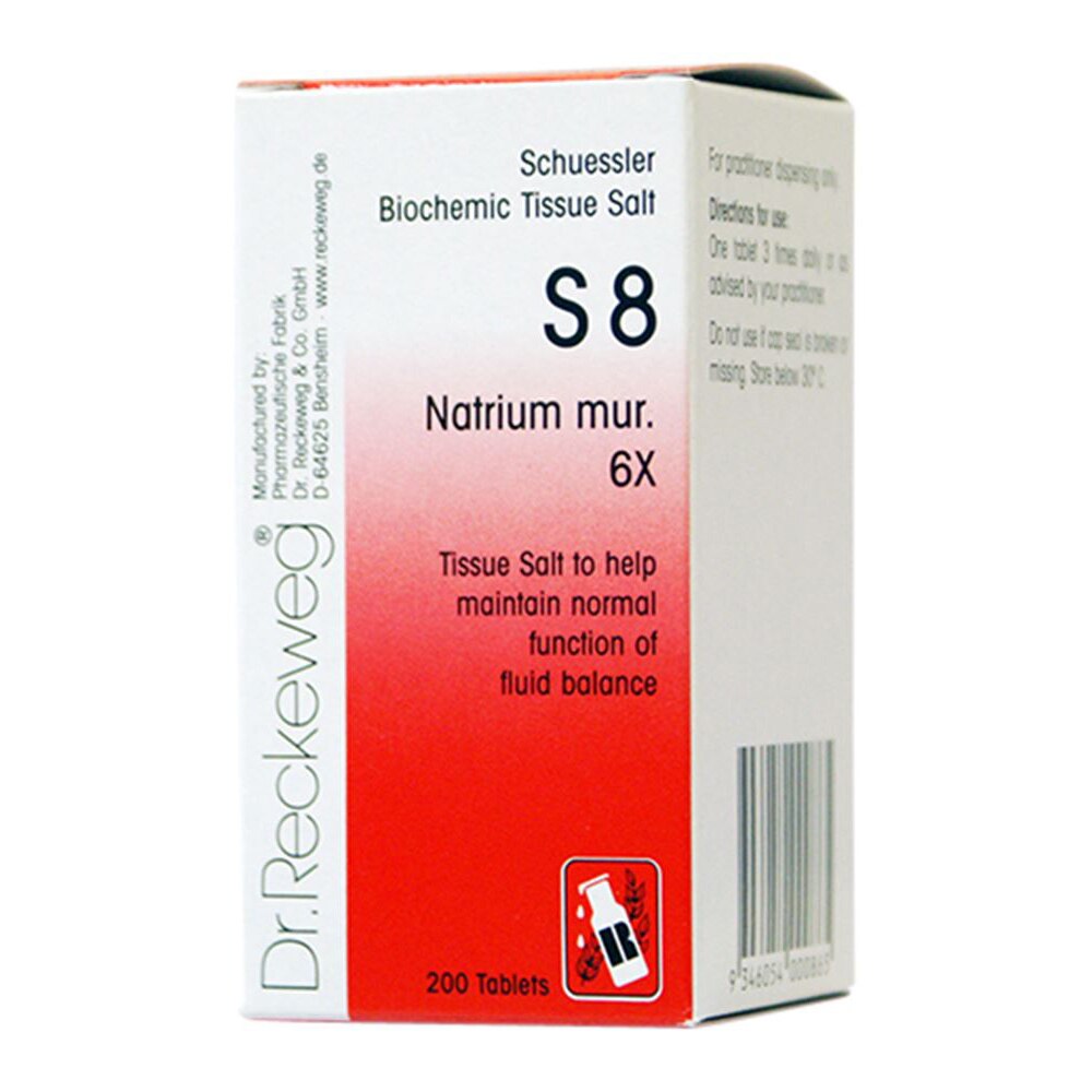 Dr. Reckeweg Schuessler BioChemic Tissue Salt S8 Natrium mur. 6X 200t