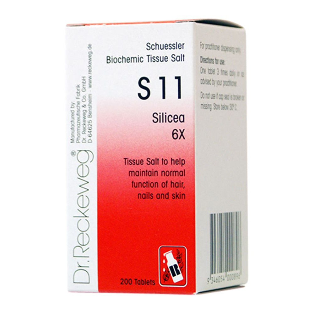 Dr. Reckeweg Schuessler BioChemic Tissue Salt S11 Silicea 6X 200t