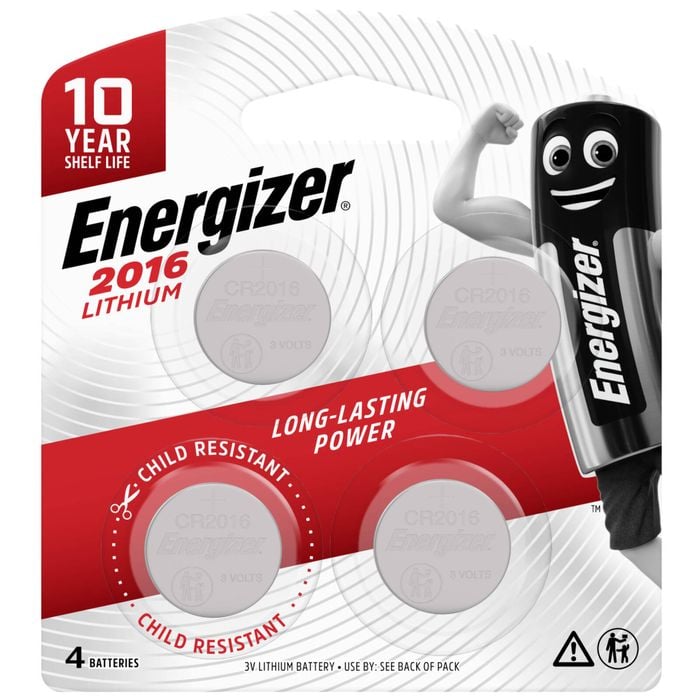 Energizer 2016 Lithium Coin Batteries 4 Pack
