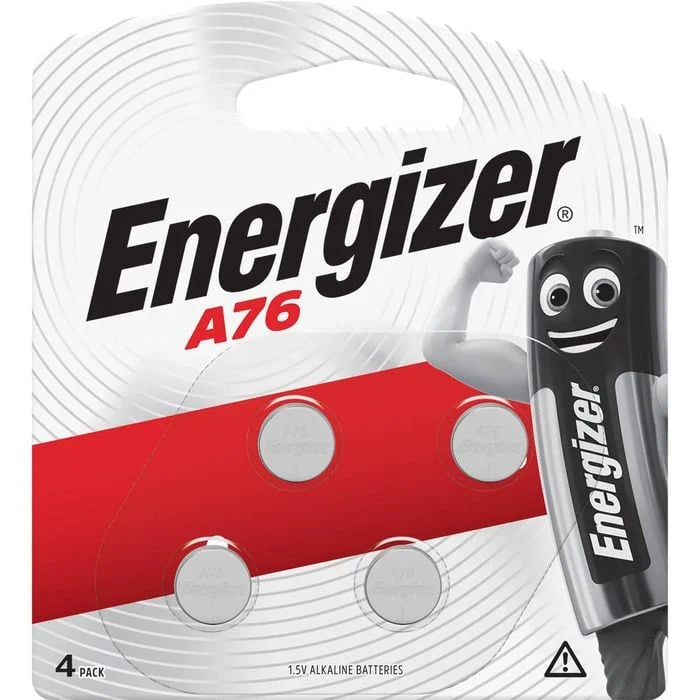 Energizer A76 Silver Oxide Button Battery 4 Pack