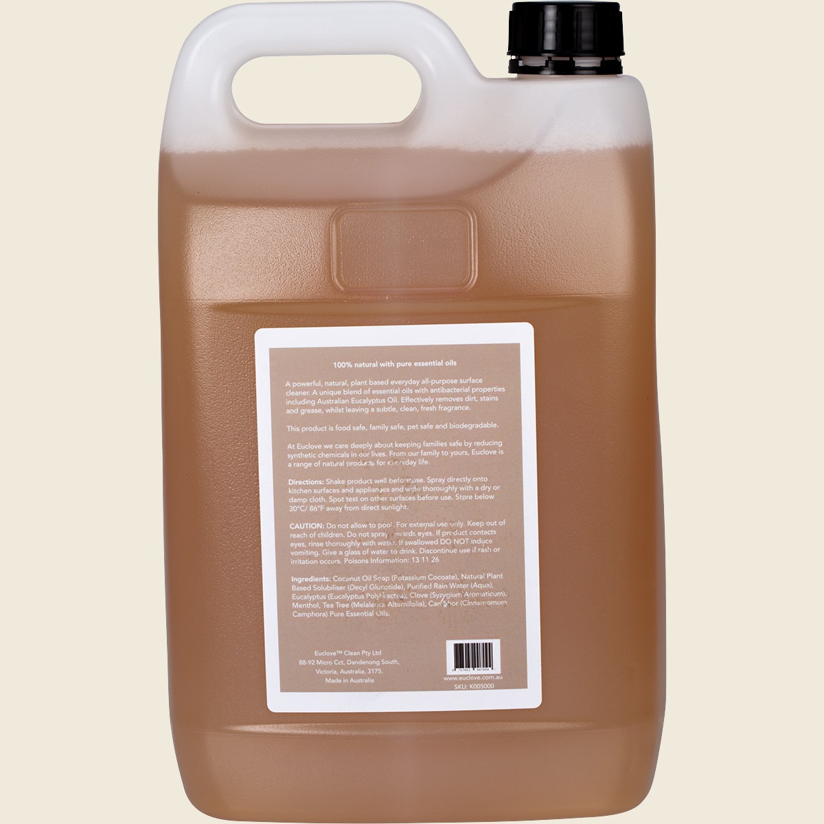 Euclove Kitchen Cleaner Eucalyptus, Clove & Tea Tree 5L