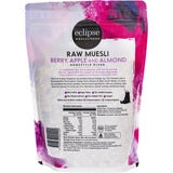 ECLIPSE ORGANICS Raw Muesli Homestyle Blend Berry, Apple & Almond 500g