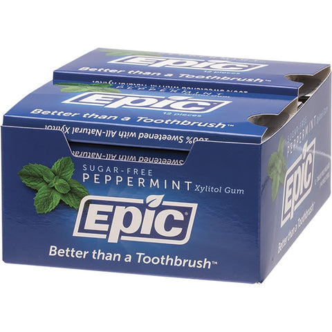 EPIC Xylitol Chewing Gum Peppermint 12pcs 12PK