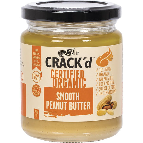 EVERY BIT ORGANIC RAW Crack'd Smooth Peanut Butter 250g