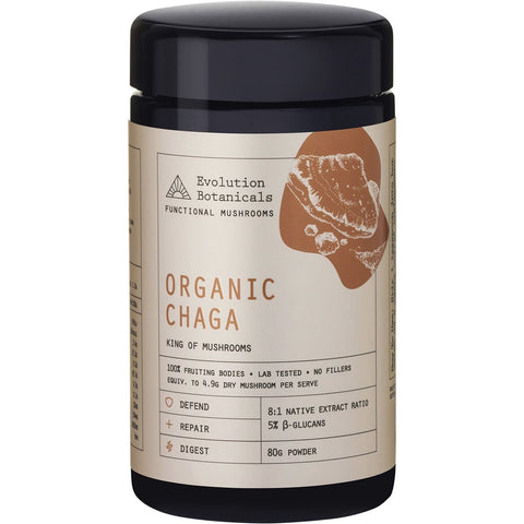 EVOLUTION BOTANICALS Organic Chaga King of Mushrooms 80g