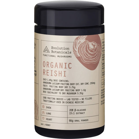 EVOLUTION BOTANICALS Reishi Extract Organic 15:1 Fuctional Mushrooms 90g