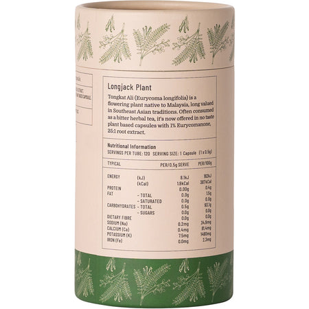 Evolution Botanicals Tongkat Ali Longjack Plant 120 Caps