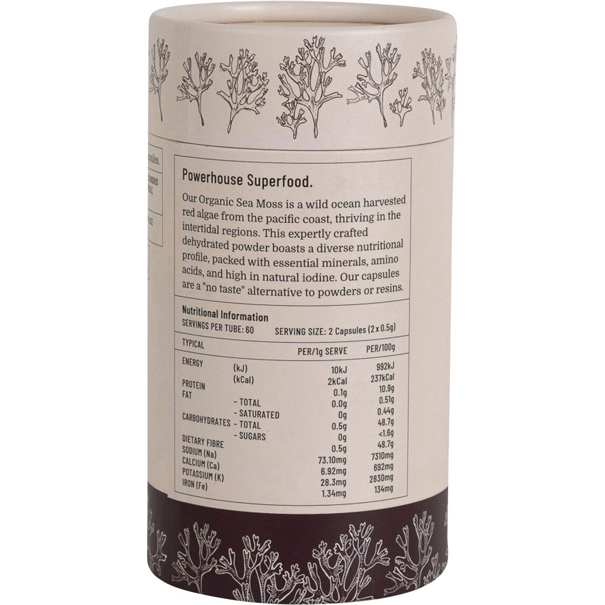 Evolution Botanicals Organic Sea Moss 120 Caps