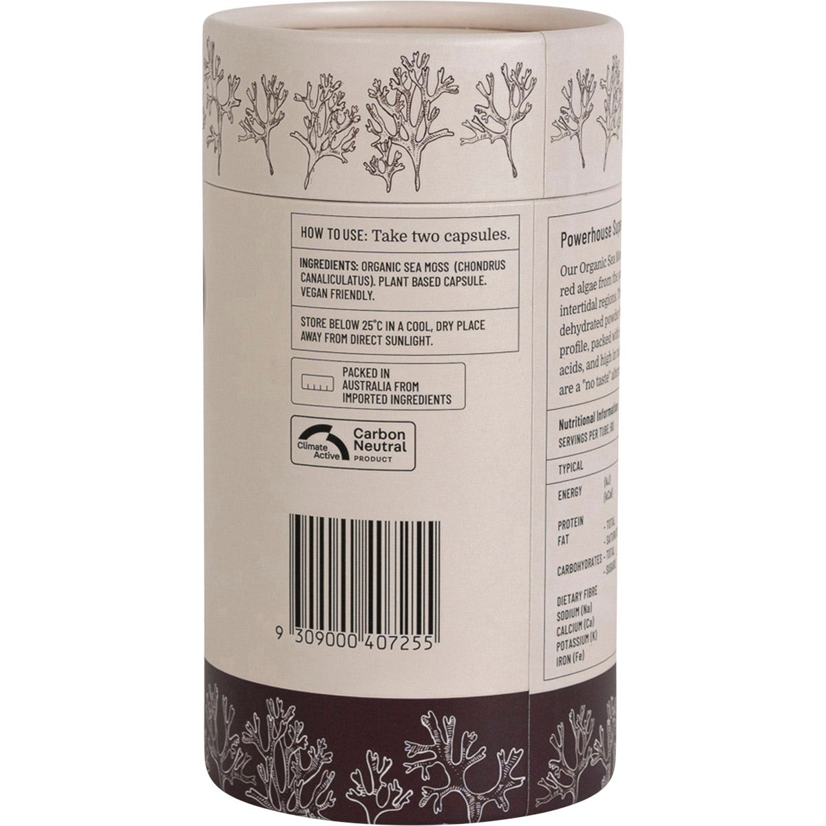 Evolution Botanicals Organic Sea Moss 120 Caps