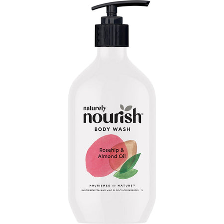 Naturely Nourish Body Wash Rosehip & Almond Oil 1L