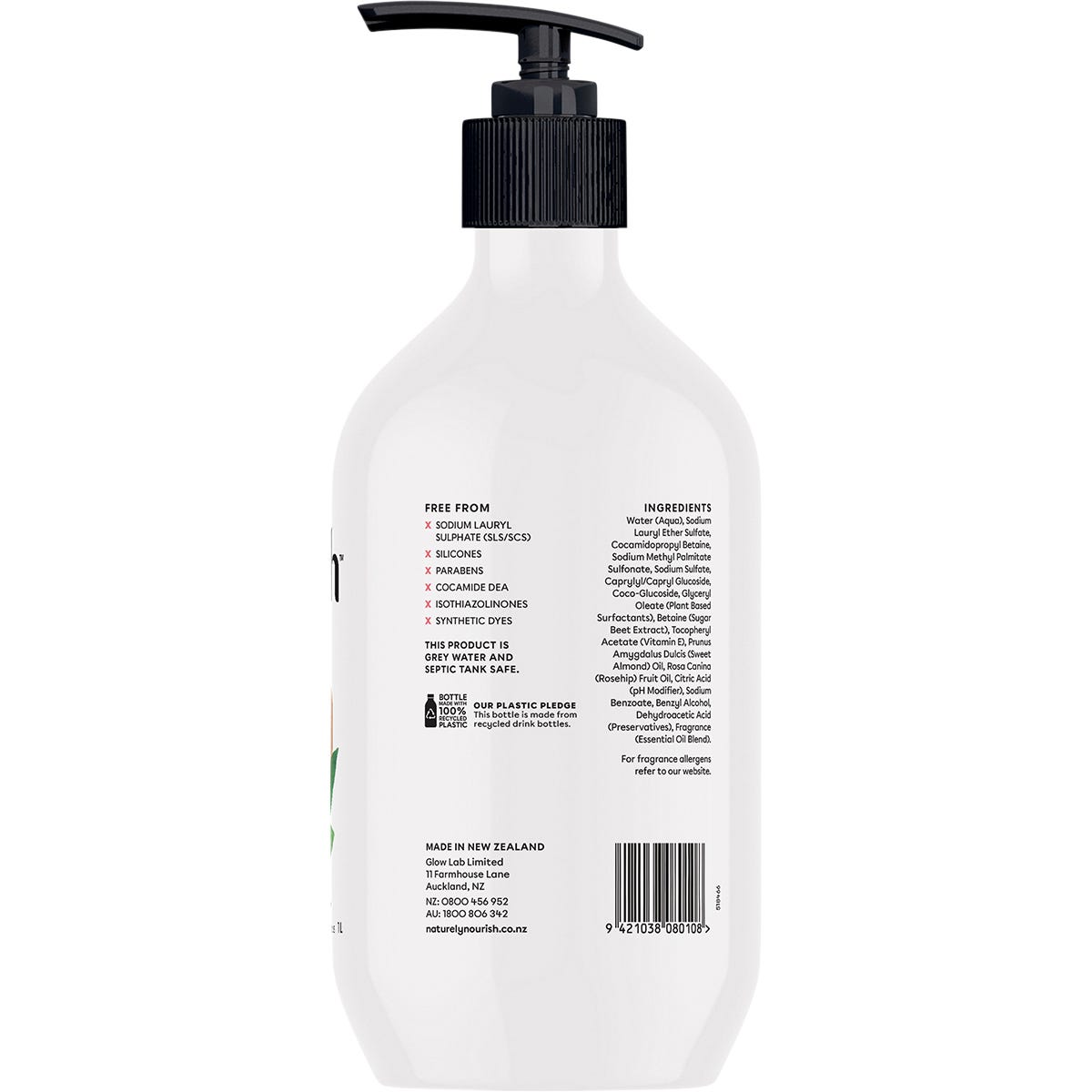 Naturely Nourish Body Wash Rosehip & Almond Oil 1L