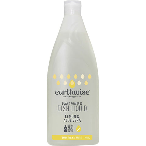 EARTHWISE Dish Liquid Lemon & Aloe Vera 750ml