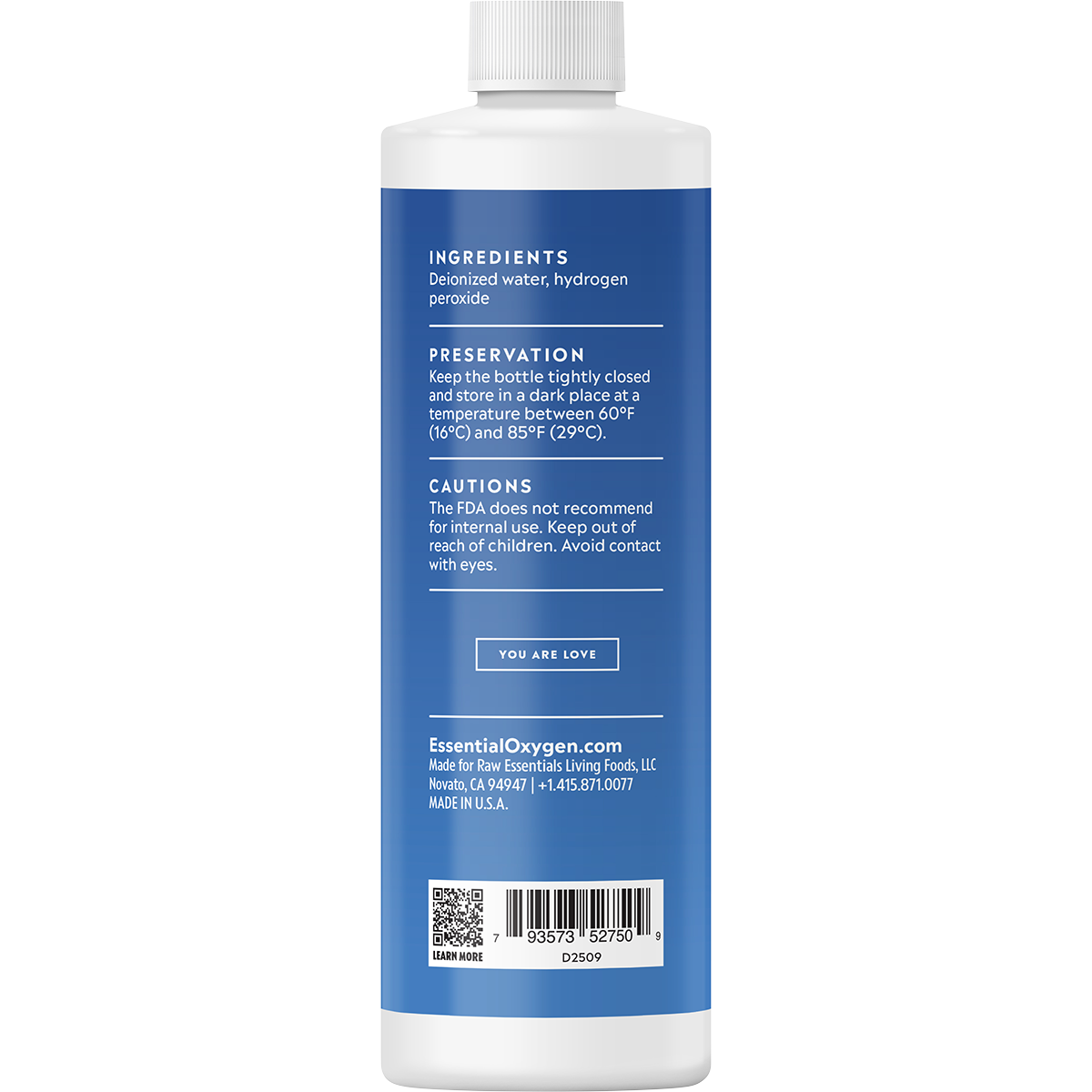 Essential Oxygen Hydrogen Peroxide 3% 473ml