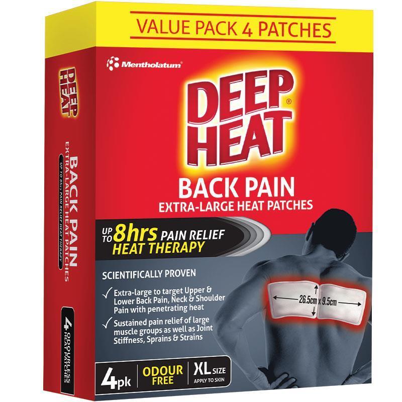 Deep Heat Extra Large Heat Back Patches 4 Pack