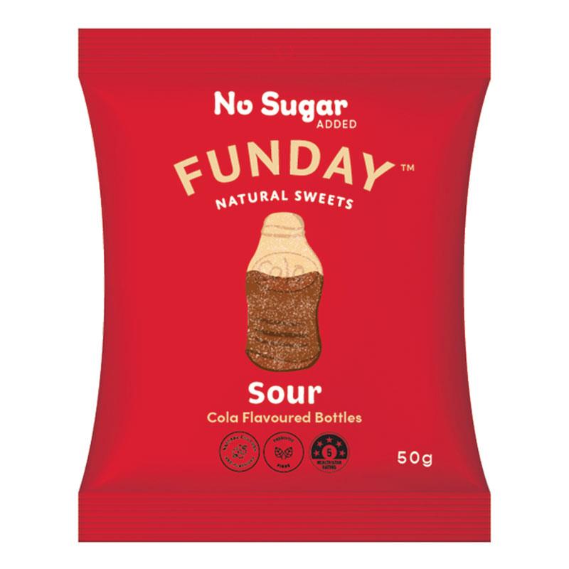 Funday Sour Cola Flavoured Bottles 50g